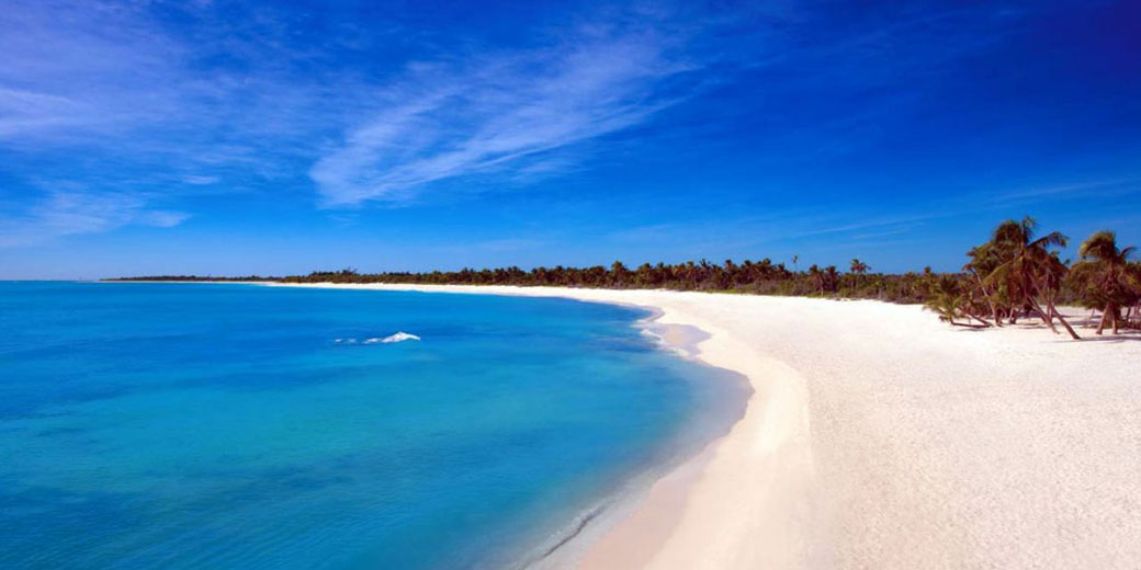 White sand beach of Cozumel
