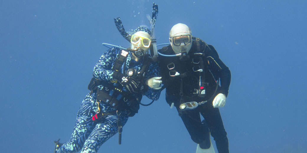 Some interesting scuba divers